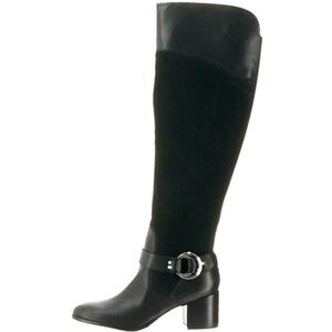 Marc Fisher Boots Editor Black Leather Shoes Over The Knee Boot Size 6